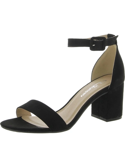 Cl By Laundry Womens Ankle Strap Open Toe Heels In Black