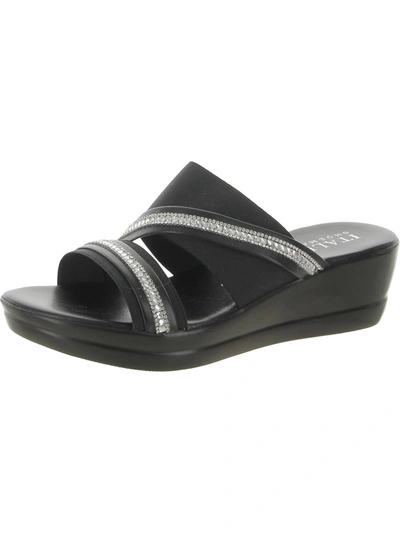 Italian Shoemakers Sadey Wedge Sandal In Black