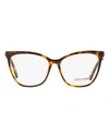 Roberto Cavalli Square Rc5086 Eyeglasses Woman Eyeglass Frame Brown Size 55 Acetate,