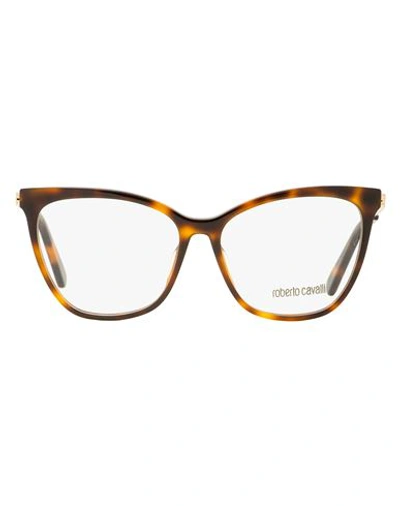 Roberto Cavalli Square Rc5086 Eyeglasses Woman Eyeglass Frame Brown Size 55 Acetate,