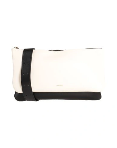Jil Sander Woman Ivory Leather Goji Crossbody Bag In White
