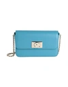 Furla 1927 Mini Crossbody Woman Cross-body Bag Pastel Blue Size - Soft Leather