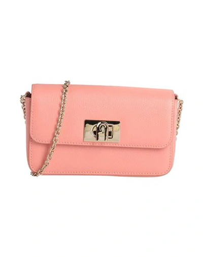 Furla 1927 Mini Crossbody Woman Cross-body Bag Salmon Pink Size - Soft Leather In Pink
