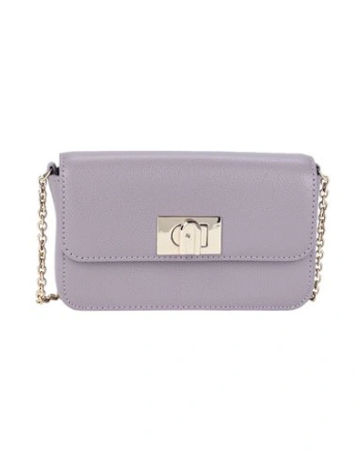 Furla 1927 Mini Crossbody Woman Cross-body Bag Lilac Size - Soft Leather In Purple