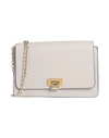 Visone Woman Cross-body Bag Light Grey Size - Calfskin