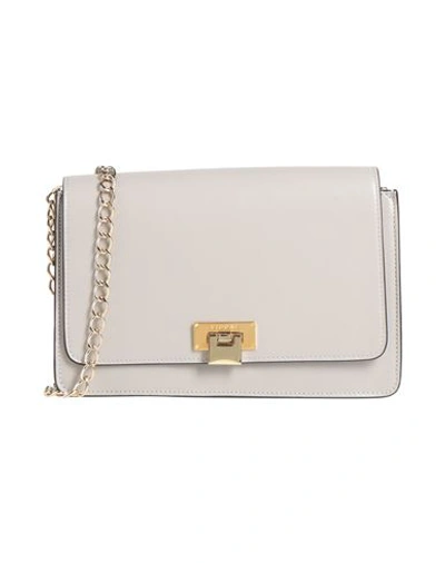 Visone Woman Cross-body Bag Light Grey Size - Calfskin