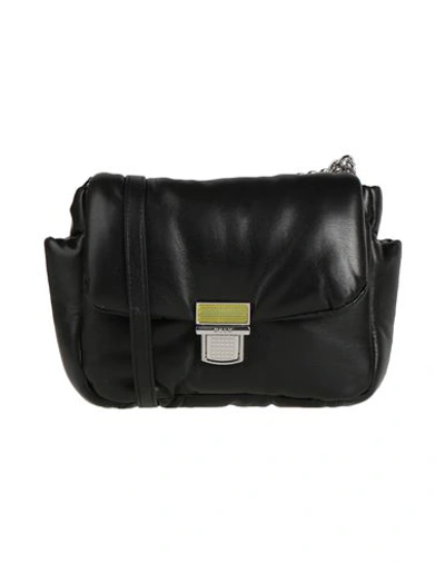 Msgm Faux Leather Cross-body Bag In Black