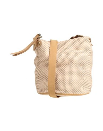 Corsia Woman Cross-body Bag Beige Size - Soft Leather, Natural Raffia