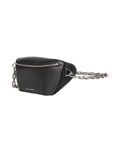 Alexander Mcqueen Man Bum Bag Black Size - Soft Leather