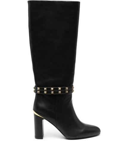 Just Cavalli Studded Knee-length Boots In Black