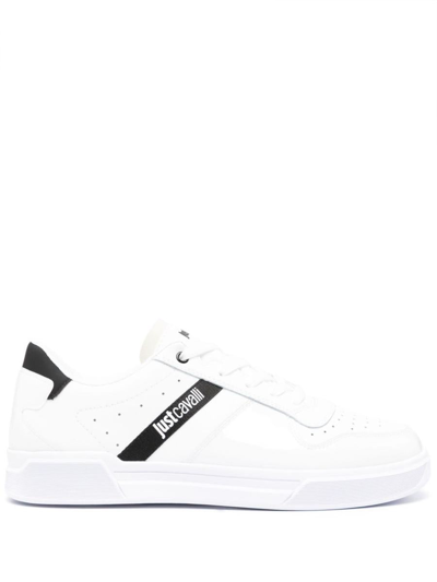 Just Cavalli Logo-print Panelled Sneakers In White