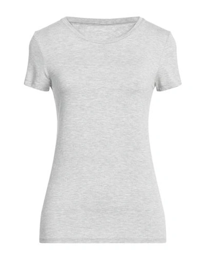 Majestic Filatures Woman T-shirt Light Grey Size 3 Viscose, Elastane In Grey