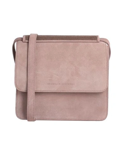 Brunello Cucinelli Woman Cross-body Bag Blush Size - Soft Leather In Pink