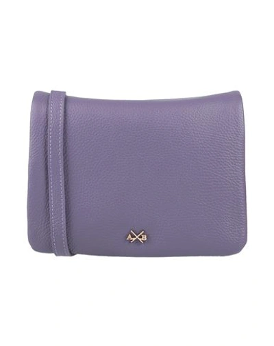 Ab Asia Bellucci Woman Cross-body Bag Light Purple Size - Soft Leather