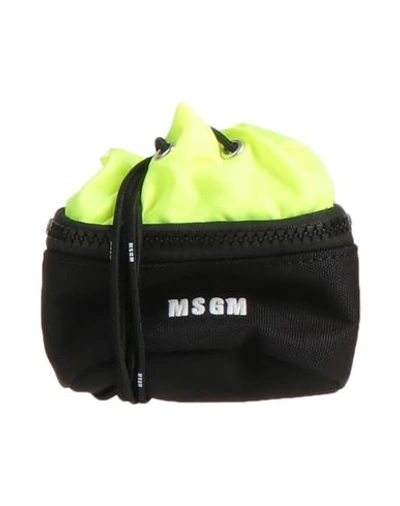Msgm Man Cross-body Bag Black Size - Polyester, Polyamide In Black
