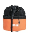 Msgm Man Cross-body Bag Orange Size - Polyester, Polyamide In Orange