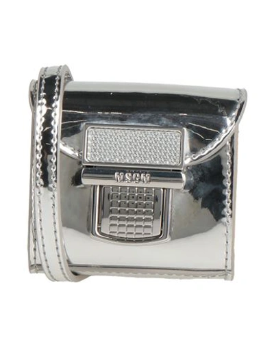 Msgm Woman Cross-body Bag Silver Size - Polyurethane