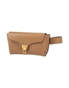 Coccinelle Woman Bum Bag Camel Size - Soft Leather In Beige