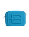 Baldinini Woman Cross-body Bag Sky Blue Size - Calfskin, Pvc - Polyvinyl Chloride