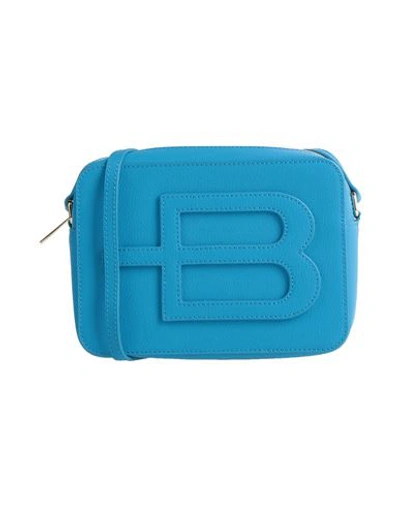 Baldinini Woman Cross-body Bag Sky Blue Size - Calfskin, Pvc - Polyvinyl Chloride In Blue