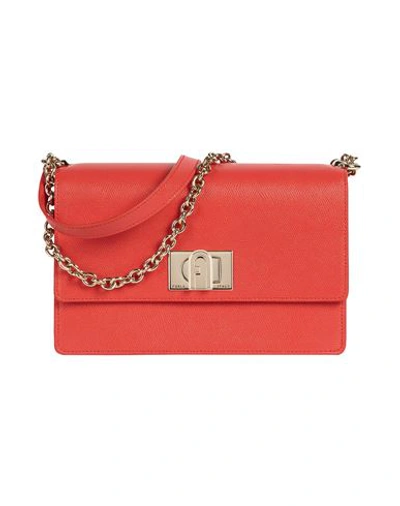 Furla Woman Cross-body Bag Coral Size - Soft Leather In Red