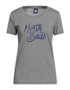 North Sails Woman T-shirt Grey Size L Cotton