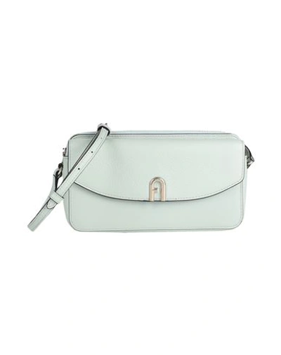 Furla Primula Mini Crossbody Woman Cross-body Bag Light Green Size - Soft Leather In Green