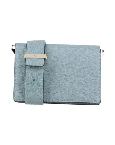 Valextra Woman Cross-body Bag Pastel Blue Size - Calfskin In Blue