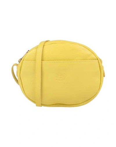 Il Bisonte Woman Cross-body Bag Ocher Size - Soft Leather In Yellow
