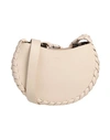 Chloé Chloe Powder Pink Leather Small Mate Crossbody Bag In Beige