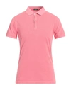 Rossopuro Man Polo Shirt Pink Size 3 Cotton
