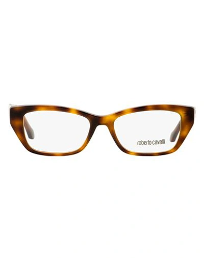 Roberto Cavalli Rectangular Rc5082 Orcia Eyeglasses Woman Eyeglass Frame Brown Size  In Brown