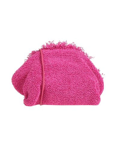Anita Bilardi Woman Cross-body Bag Fuchsia Size - Polyamide, Cotton, Rubber, Lambskin In Pink