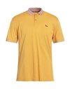 Harmont & Blaine Man Polo Shirt Ocher Size L Cotton In Yellow