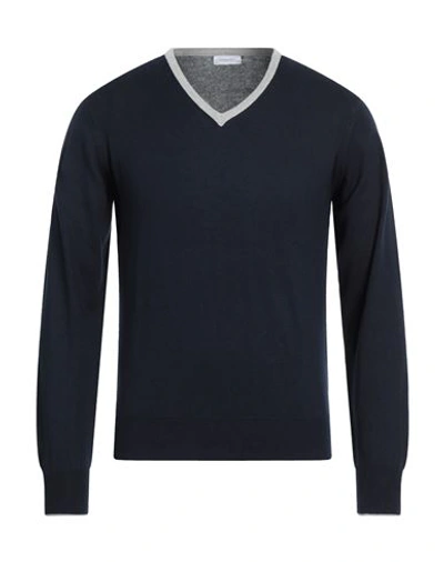 Rossopuro Man Sweater Midnight Blue Size 4 Cotton