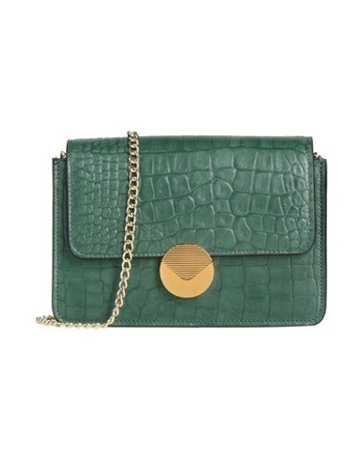 Visone Woman Cross-body Bag Dark Green Size - Soft Leather