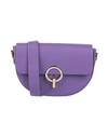 Ab Asia Bellucci Woman Cross-body Bag Purple Size - Soft Leather