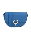 Ab Asia Bellucci Woman Cross-body Bag Blue Size - Soft Leather