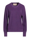 Jjxx By Jack & Jones Woman Sweater Mauve Size L Cotton In Purple