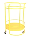 Fornasetti Round Trolley Diam 40 Cm - Matt Yellow Outdoor Furniture Yellow Size - Iron