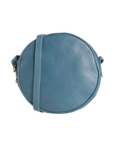 Il Bisonte Woman Cross-body Bag Pastel Blue Size - Soft Leather