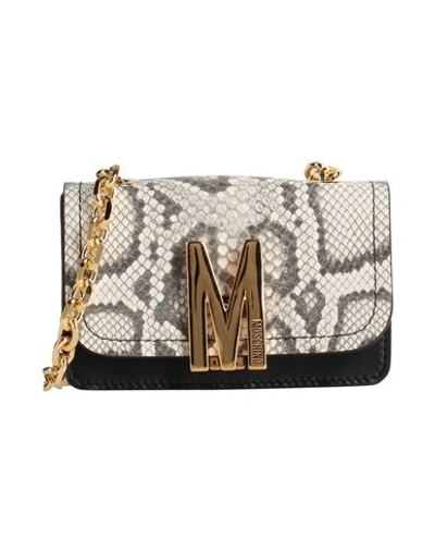 Moschino Woman Cross-body Bag Black Size - Soft Leather In White