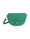 TUSCANY LEATHER TUSCANY LEATHER WOMAN CROSS-BODY BAG GREEN SIZE - SOFT LEATHER