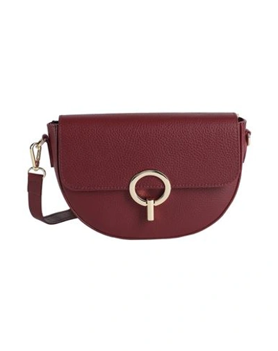 Tuscany Leather Woman Cross-body Bag Burgundy Size - Soft Leather In Red