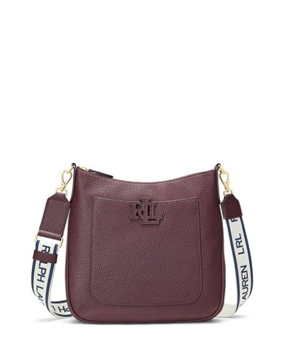 Lauren Ralph Lauren Woman Cross-body Bag Deep Purple Size - Bovine Leather