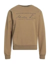 Martine Rose Man Sweatshirt Khaki Size S Cotton In Beige