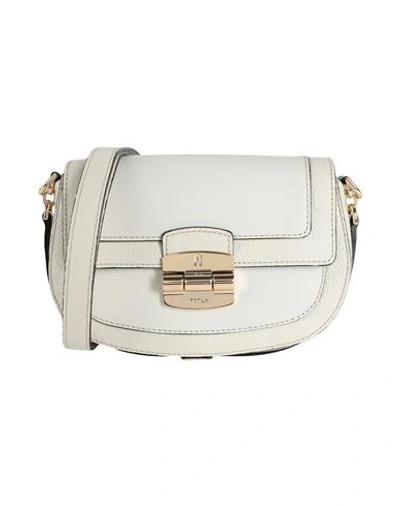 Furla Woman Cross-body Bag Off White Size - Calfskin