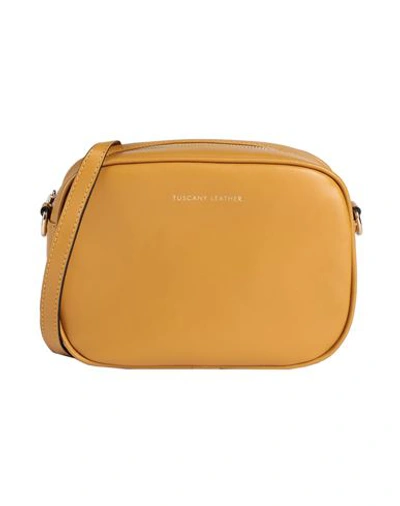 Tuscany Leather Woman Cross-body Bag Ocher Size - Soft Leather In Yellow