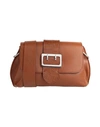 Ab Asia Bellucci Woman Cross-body Bag Tan Size - Soft Leather In Brown