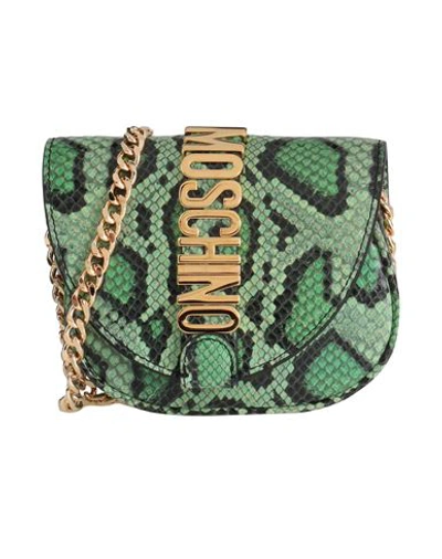 Moschino Woman Cross-body Bag Green Size - Soft Leather